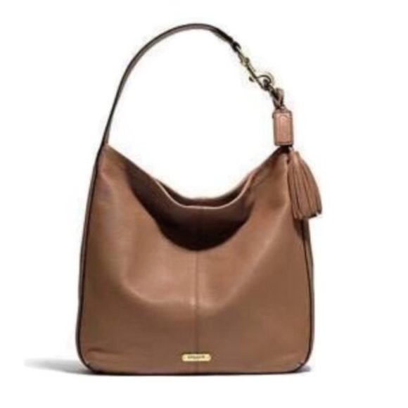 Coach Handbags - Coach Avery Tan Pebble Leather Hobo Shoulder Bag